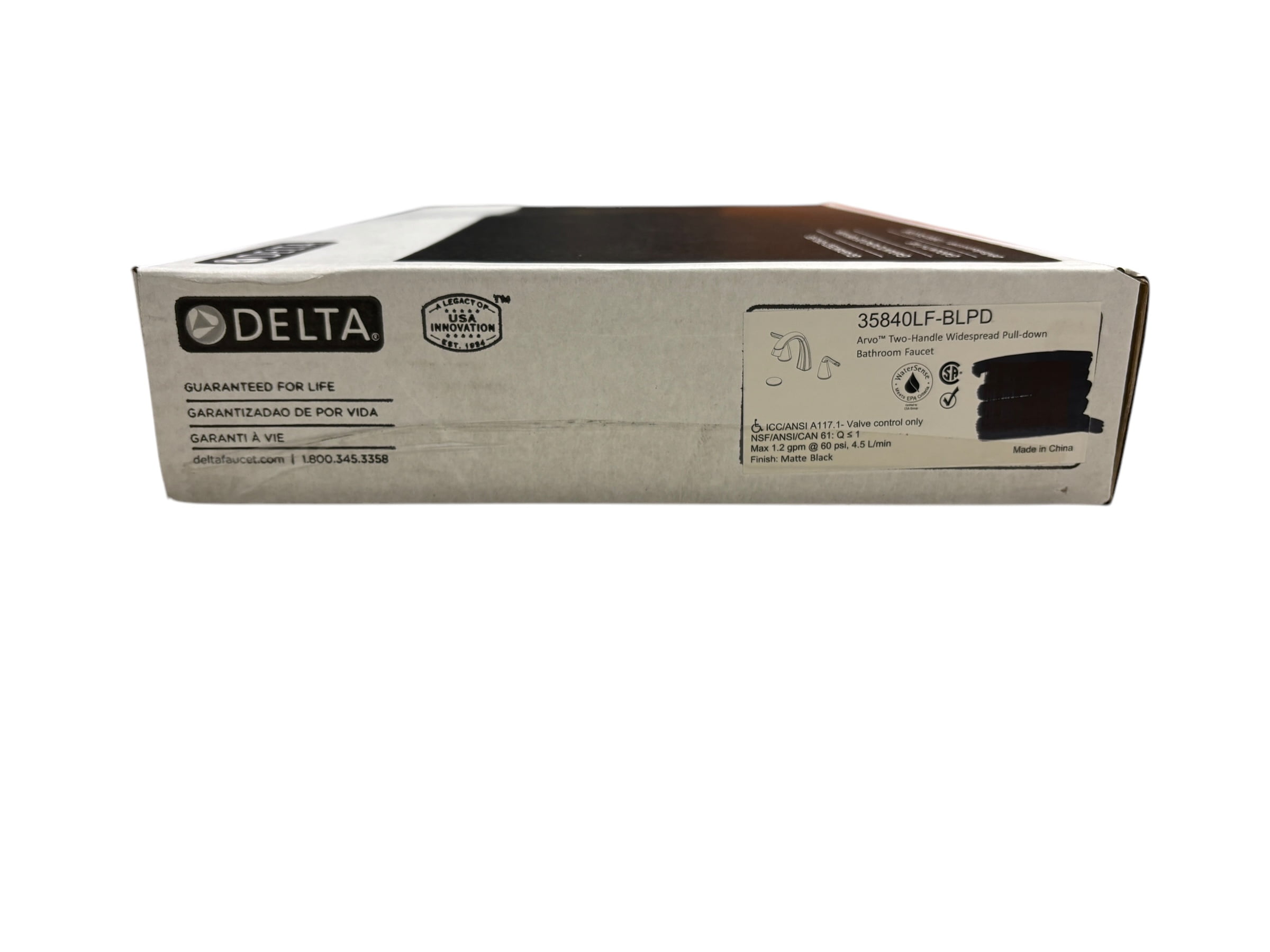 Delta Arvo Two-Handle Widespread Pull-Down Bathroom Faucet - 35840LF-BLPD
