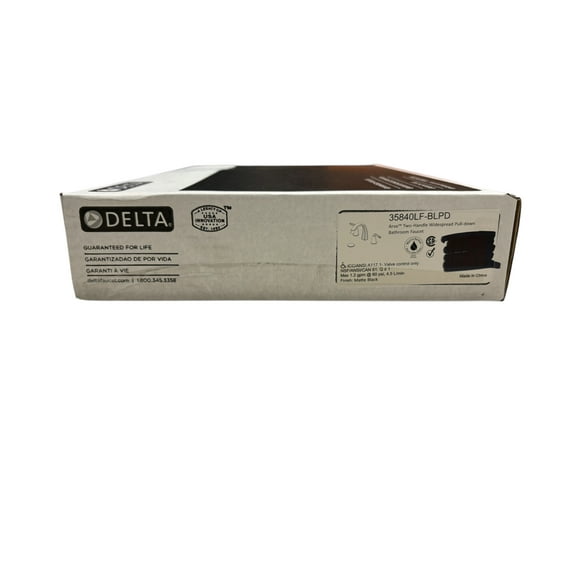 Delta Arvo Two-Handle Widespread Pull-Down Bathroom Faucet - 35840LF-BLPD