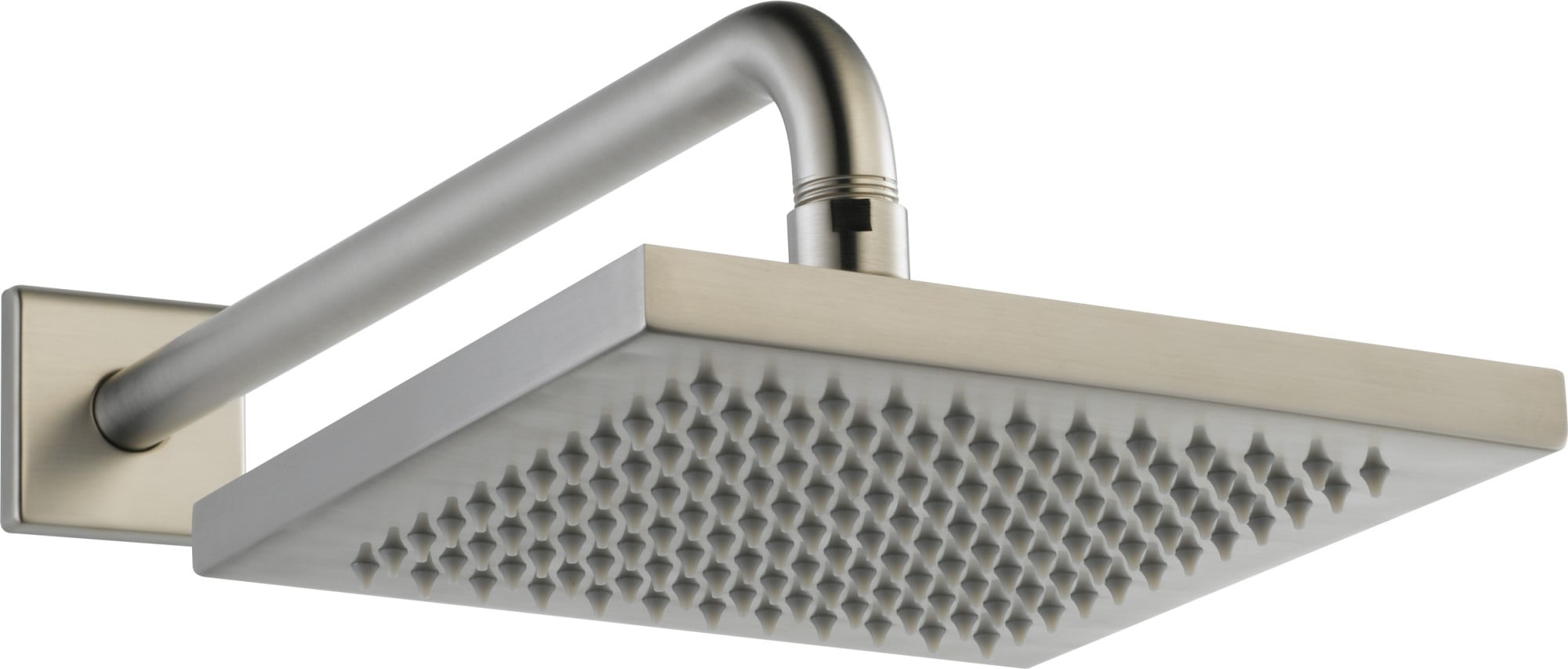 Stainless Steel Square Rain Shower Head with Touch-Clean Nozzles