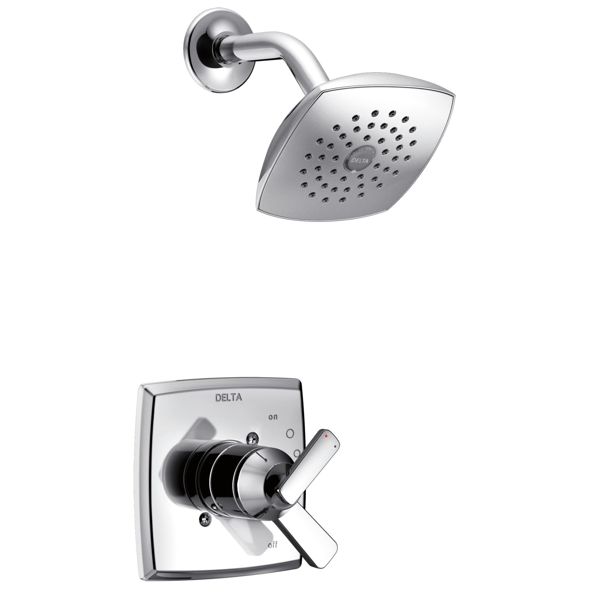 Modern Chrome Dual-Handle Wall-Mounted Shower Faucet Set