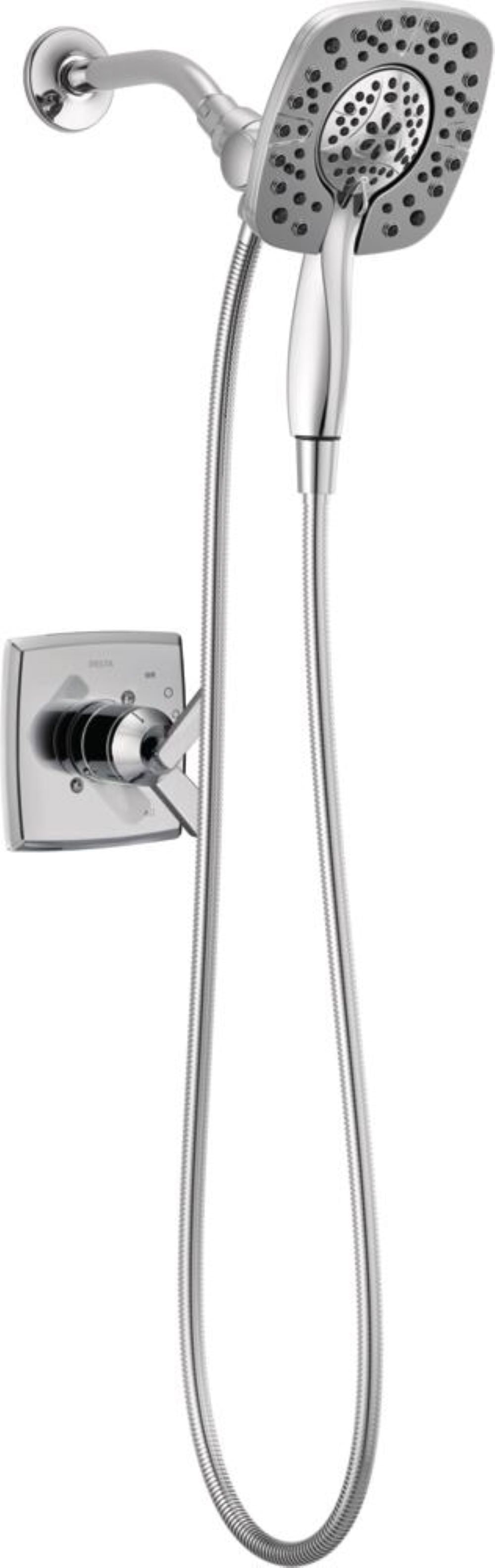 Chrome Dual-Function Handheld Shower Faucet Set with Pulse