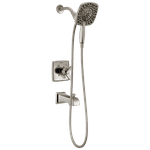 Delta Faucet Ashlyn 17 Series Dual-Function Tub and Shower Trim Kit with 2-Spray Touch-Clean In2ition 2-in-1 Hand Held Shower Head with Hose, Chrome T17464-I (Valve Not Included)