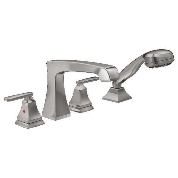 Delta Ashlyn Roman Tub with Hand Shower Trim in Stainless