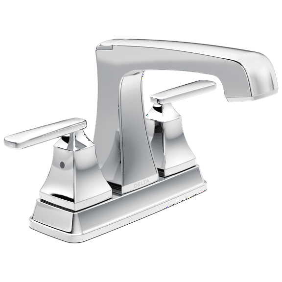 Delta Ashlyn Two Handle Centerset Bathroom Faucet with Metal Drain Assembly in Chrome 2564-MPU-DST