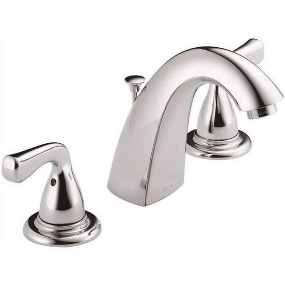 Delta B3511LF-PPU-ECO 8 in. Foundations Centerset 2-Handle Bathroom Faucet, Chrome