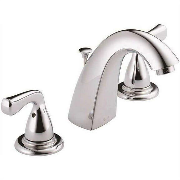 Delta B3511LF-PPU-ECO 8 in. Foundations Centerset 2-Handle Bathroom Faucet, Chrome