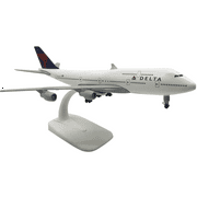 Delta B747 Plane Model Alloy Display Model Plane Toy for Aviation Enthusiasts, 1300