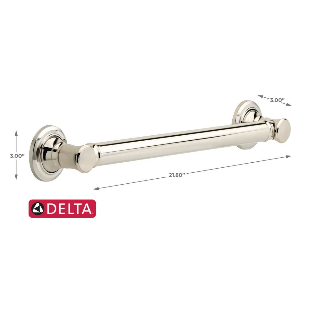 Delta BathSafety 18″ Traditional Decorative ADA Grab Bar in Polished Nickel Sansujyuku sansujyuku.com
