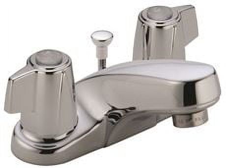 Delta Bathroom Faucet, Two Handle, Chrome, With Pop-Up, Lead Free, 1.2 Gpm