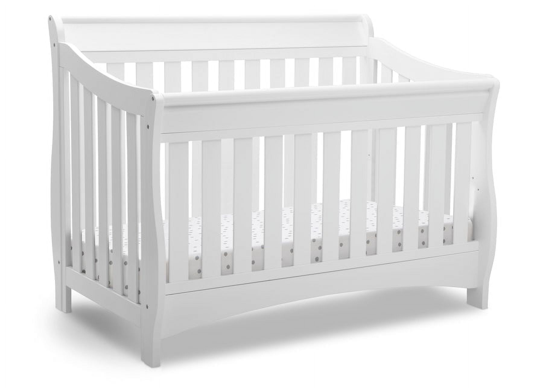 DaVinci Lila 3in1 Upholstered Convertible Crib in White with Oatmeal