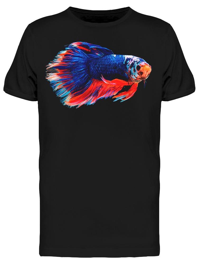 Delta Blue Betta Fish T-Shirt Men -Image by Shutterstock, Male Large ...