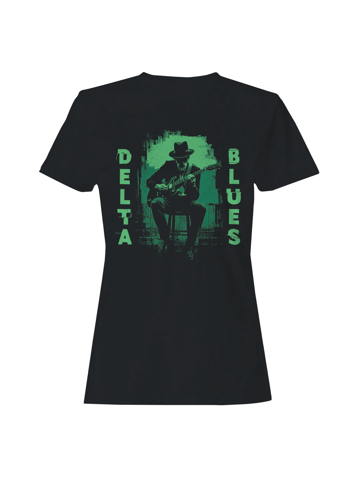 Delta Blues Guitarist Art Print Women's T-shirt - Walmart.com