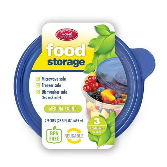 Delta Brands & Products 248997 2.9C Food Container - 3 Count - Pack of 12