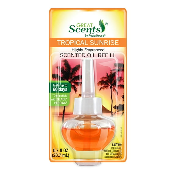 Delta Brands & Products 92528-1 Air Freshener Scented Oil Refill, Tropical Breeze, 0.7-oz. - Quantity 24