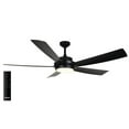 thumbnail image 1 of Delta Breez Pleasanton 60" Ceiling Fan w/LED, Remote, Indoor/Outdoor, Black, 1 of 1