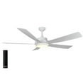 thumbnail image 1 of Delta Breez Pleasanton 72" Ceiling Fan w/LED, Remote, Indoor/Outdoor, White, 1 of 1