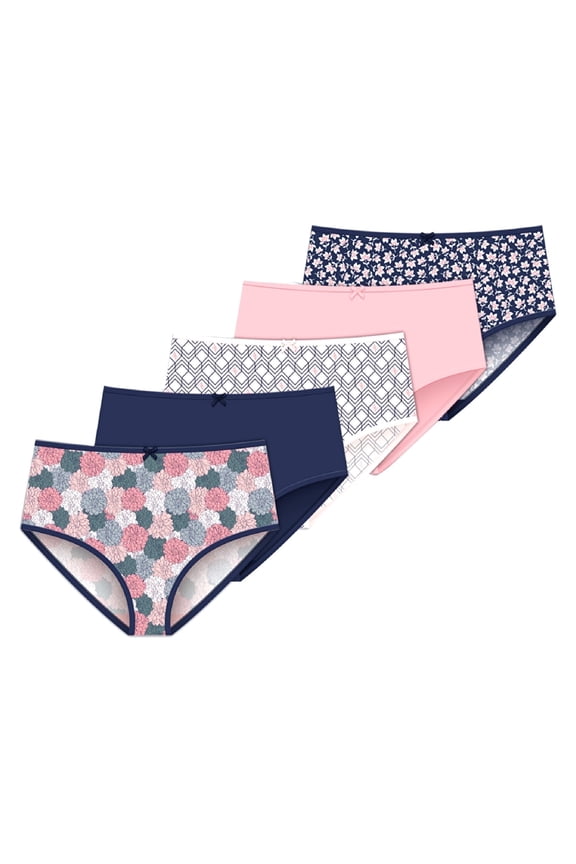 Intimates Women's Stretch Microfiber Brief Panties 5-Pack - Size 8/XL 1X Fits Clothing Pants Size 14/16