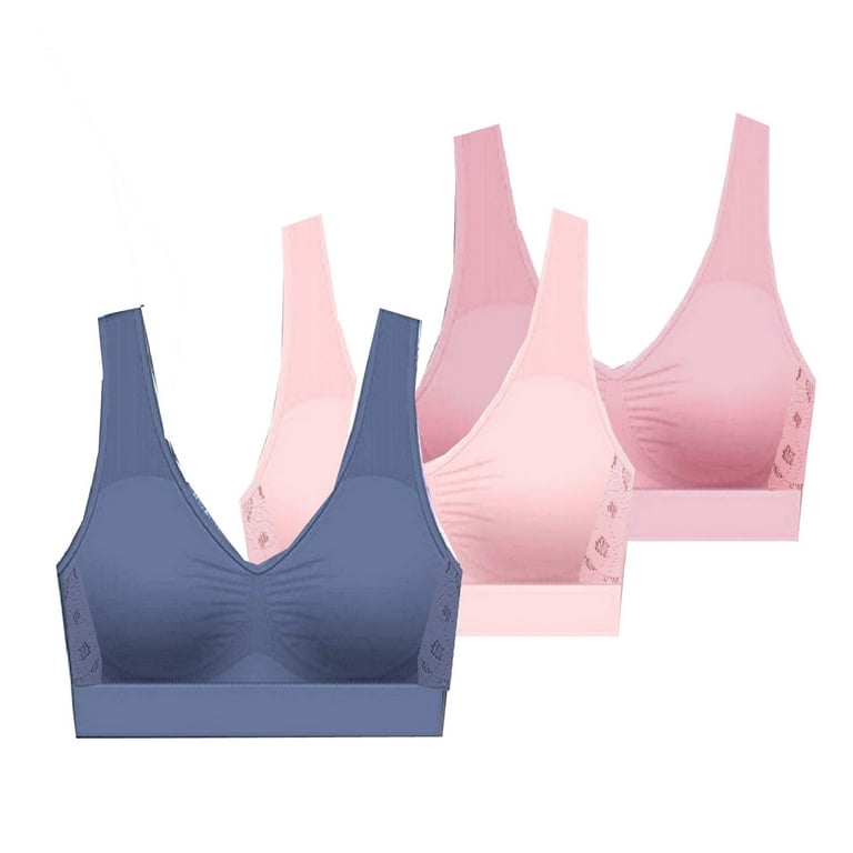 Delta Burke Seamless Padded Comfort Bra w/Removable Pads-3-Pack 