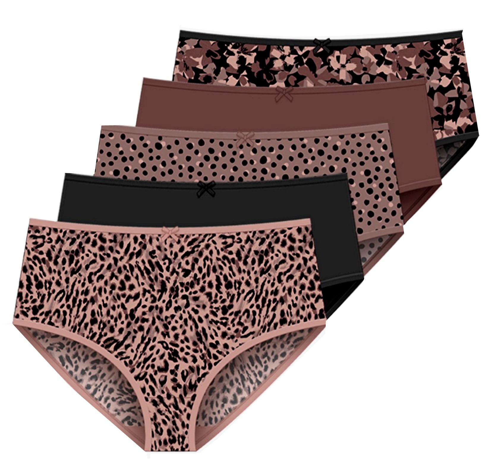 Delta Burke Women's Stretch Microfiber Brief Panties 5-Pack - Size 8 - Walmart.com