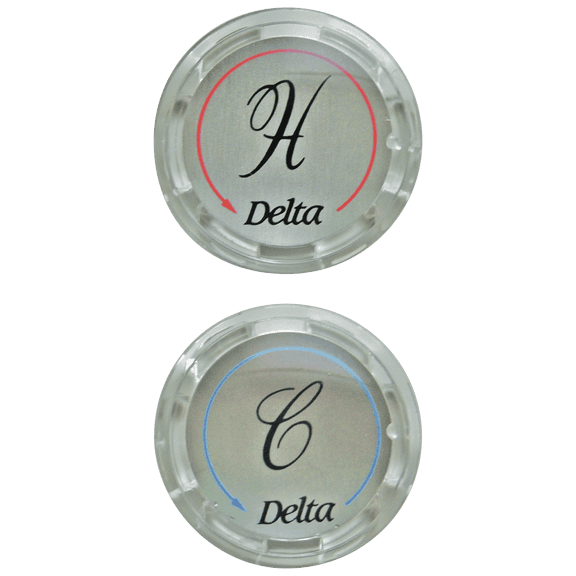 Delta Button Set - Hot / Cold - Clear