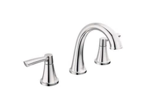 Delta Casara 8 in. Widespread Double Handle Bathroom Faucet in Polished Chrome