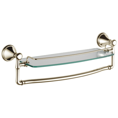 Delta Cassidy 18" Glass Shelf with Removable Bar, Polished Nickel
