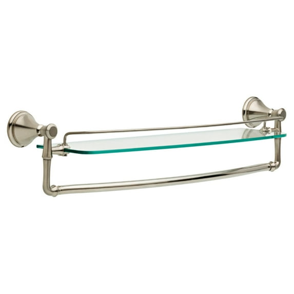 Delta Cassidy 24" Glass Shelf with Removable Bar, Stainless