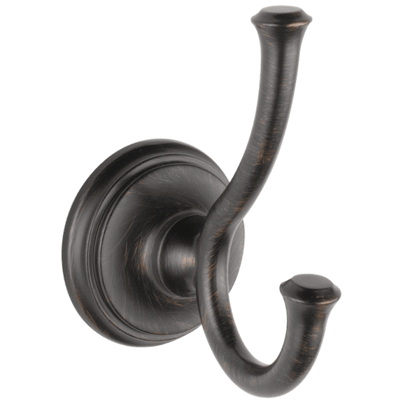 Delta Cassidy Double Robe Hook, Venetian Bronze