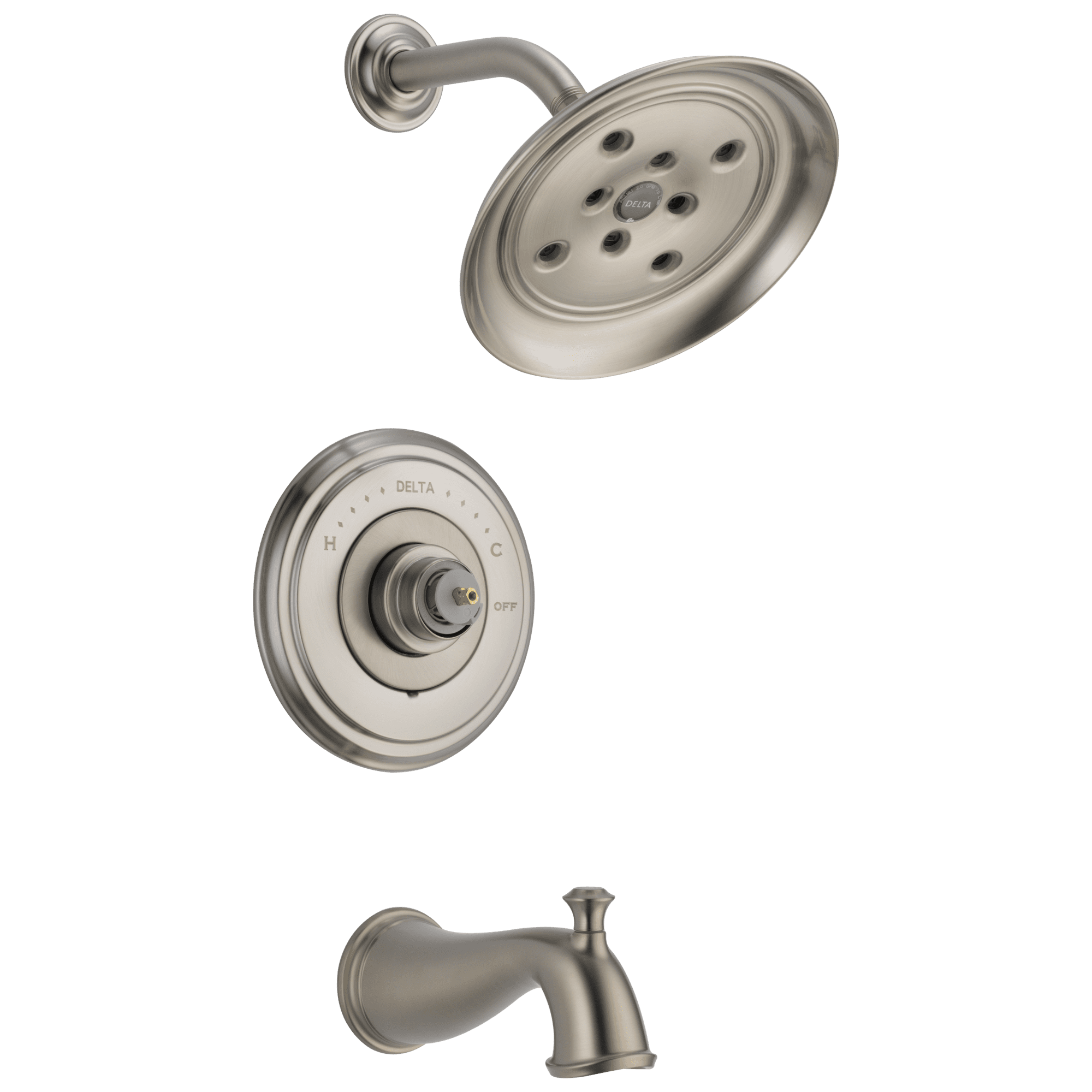 Cassidy Classic Stainless Steel Wall-Mounted Tub and Shower Trim
