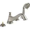 thumbnail image 1 of Delta Cassidy Roman Tub Trim with Hand Shower - Low Arc Spout - Less Handles, Stainless, 1 of 7