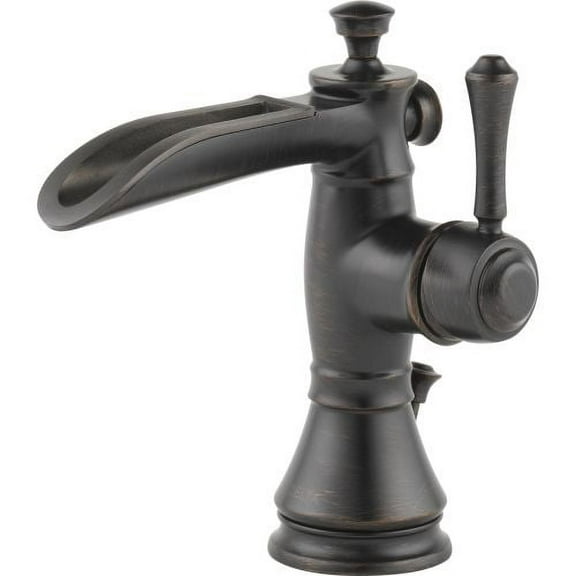 Delta Cassidy Single Handle Channel Spout Bathroom Faucet with Metal Drain Assembly in Venetian Bronze 598LF-RBMPU