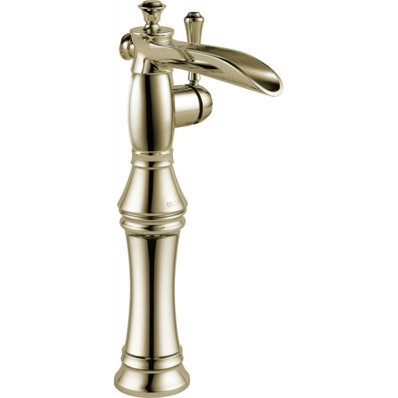 Delta Cassidy Single Handle Channel Vessel Bathroom Faucet, Polished Nickel