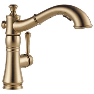 Cassidy Single Handle Pull-Out Kitchen Faucet in Champagne Bronze 4197-CZ-DST