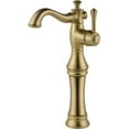 Delta Cassidy Single Handle Vessel Bathroom Faucet, Champagne Bronze ...