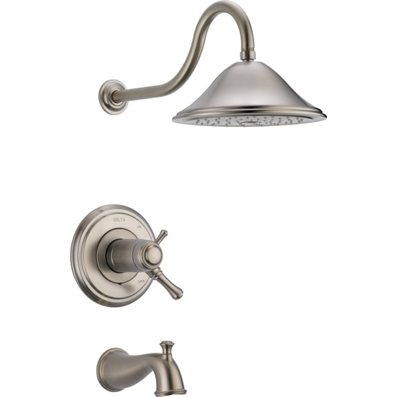 Delta Cassidy TempAssure 17T Series Tub & Shower Trim, Stainless