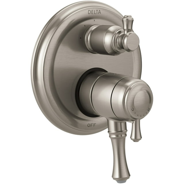 Delta Cassidy Traditional 2-Handle Monitorî 17 Series Valve Trim with 3-Setting Integrated Diverter in Stainless T27897-SS