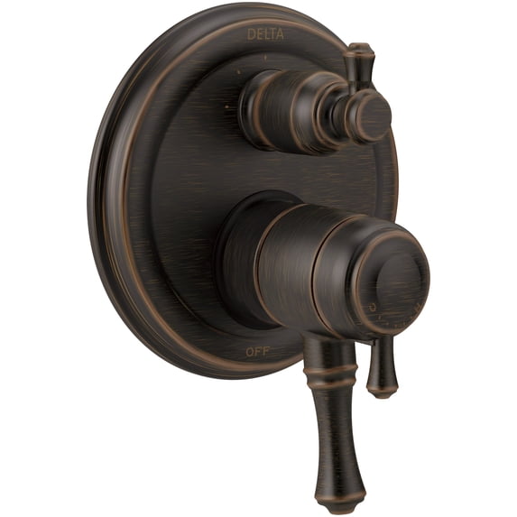 Delta Cassidy Traditional 2-Handle Monitor® 17 Series Valve Trim with 3-Setting Integrated Diverter in Venetian Bronze T27897-RB