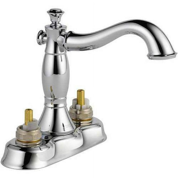 Delta Cassidy Two Handle Centerset Bathroom Faucet - Less Handles, Chrome