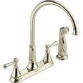 thumbnail image 1 of Delta Cassidy Two Handle Kitchen Faucet with Spray, Polished Nickel, 1 of 7