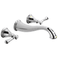 thumbnail image 1 of Delta Cassidy Two Handle Wall-Mount Bathroom Faucet Trim in Chrome (Valve Not Included) T3597LF-WL, 1 of 2