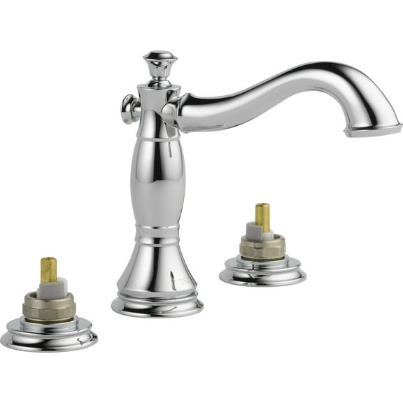Delta Cassidy Two Handle Widespread Bathroom Faucet - Less Handles, Chrome