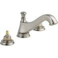 thumbnail image 1 of Delta Cassidy Two Handle Widespread Bathroom Faucet - Low Arc Spout - Less Handles, Stainless, 1 of 2