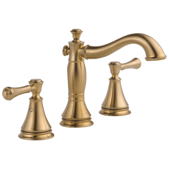 Delta Cassidy Two Handle Widespread Bathroom Faucet in Champagne Bronze 3597LF-CZMPU