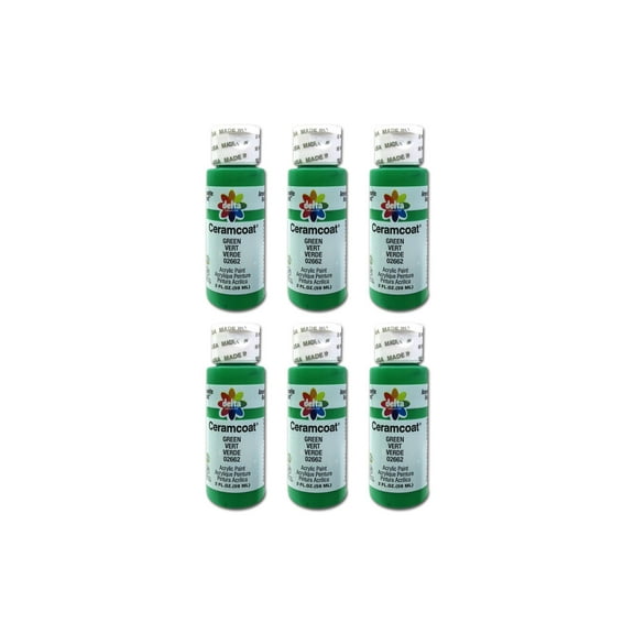 Delta Ceramcoat Acrylic 2oz Green 6pc