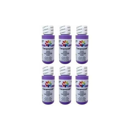 Delta Ceramcoat Acrylic 2oz Pansy 6pc