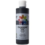 Delta Ceramcoat Acrylic Paint, Black, 8 fl oz, Opaque