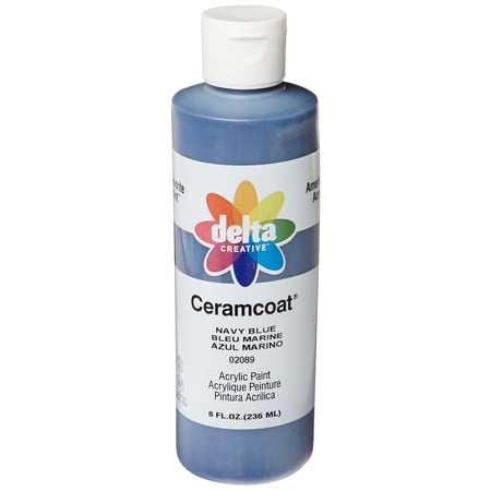Delta Ceramcoat Acrylic Paint, Navy Blue, 8 fl oz, Opaque
