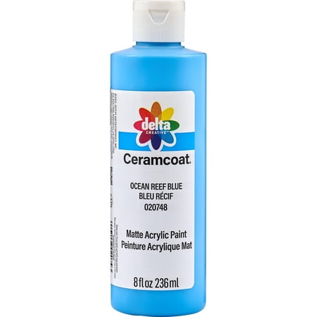 Delta Ceramcoat Acrylic Paint, Ocean Reef Blue, 8 fl oz, Opaque