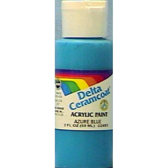 Delta Ceramcoat Acrylic Paint 2oz-Azure Blue - Semi-Opaque