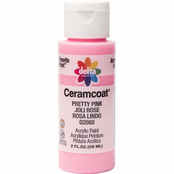 Delta Ceramcoat Acrylic Paint, Pretty Pink, 2 fl oz